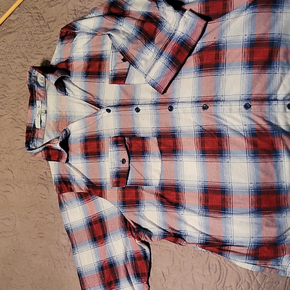 Red white blue button down